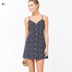 Floral navy dress